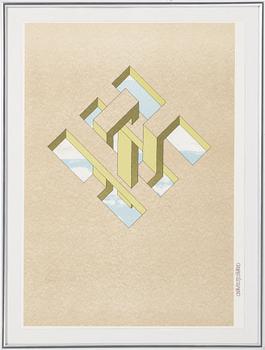 Oscar Reutersvärd · OSCAR REUTERSVÄRD, färglitografi, signerad Oscar Reuterswärd och numrerad 237/300 med blyerts.