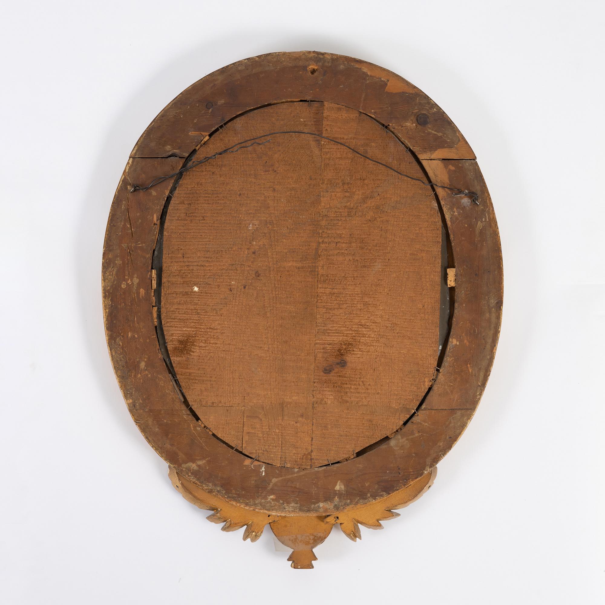 A Gustavian gilt mirror wall sconce, late 20th Century.