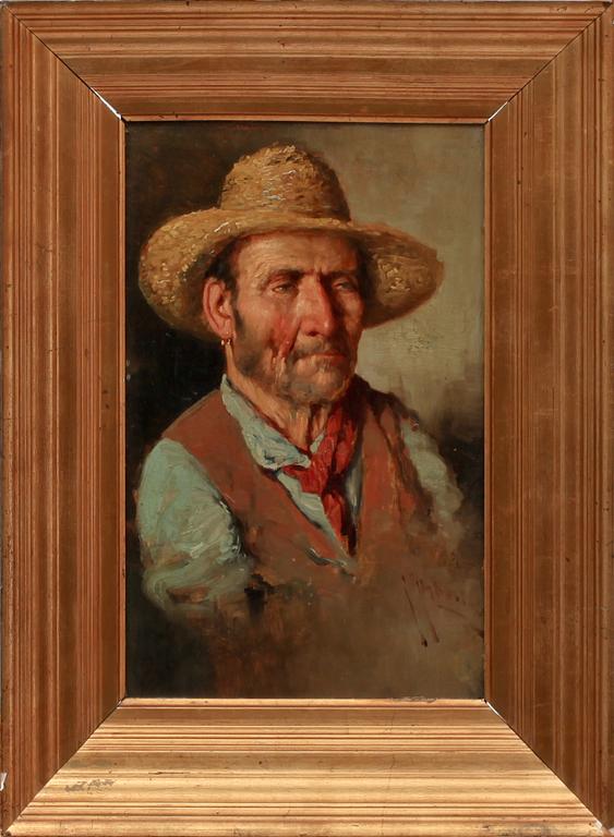 GIUSEPPE GIARDIELLO, olja på pannå, sign.