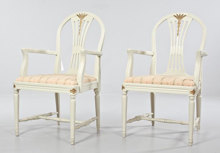 MATGRUPP, 8 delar, gustaviansk stil, 1900-tal.