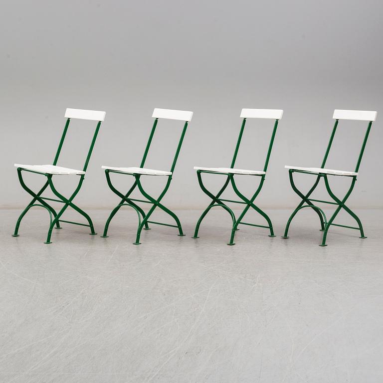 A set of mid 20th Century garden chairs.