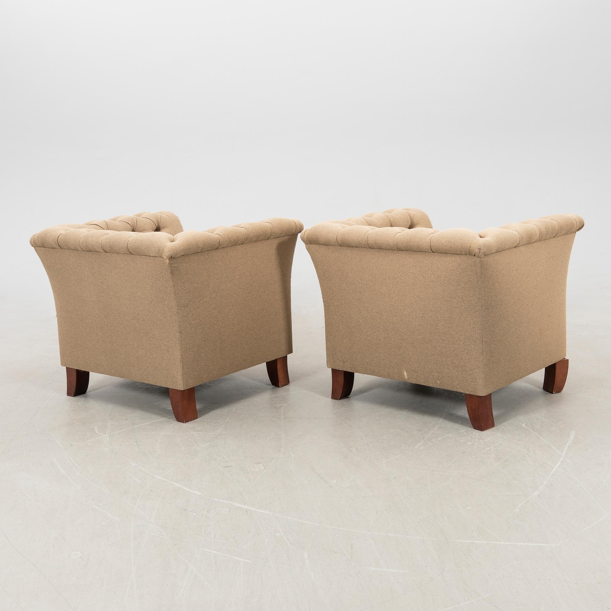 Armchairs 1 pair, late 20th century.