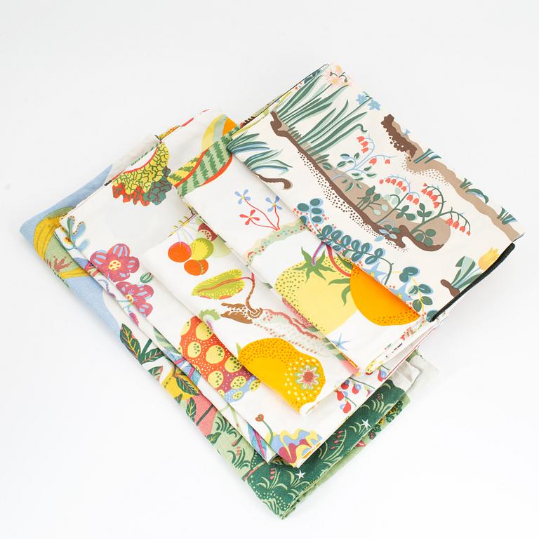 Josef Frank, fifteen decorative pillow covers, Firma Svenskt Tenn.