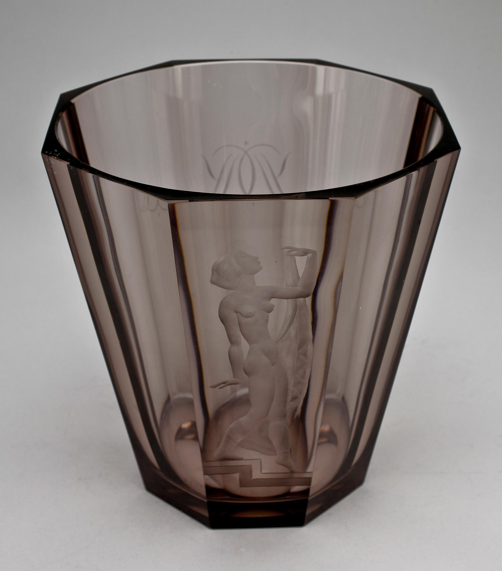 VAS, glas, Simon Gate, Orrefors, sign.