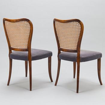 GUNNEL NYMAN, A set of five of 1940s chairs for Ab Boman Oy Finland.