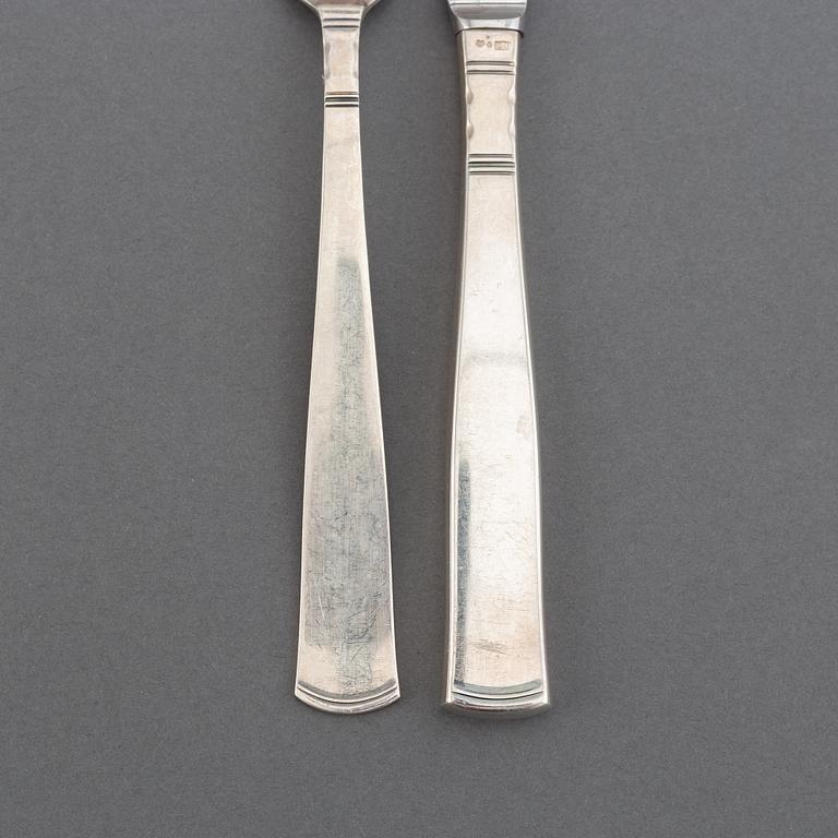 A 'Rosenholm' silver cutlery service, Jacob Ängman, GAB. (84 pieces).