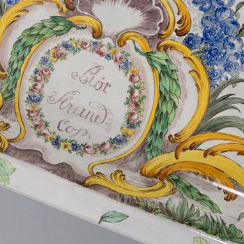 Brick table, faience, after Rörstrand, 1929.