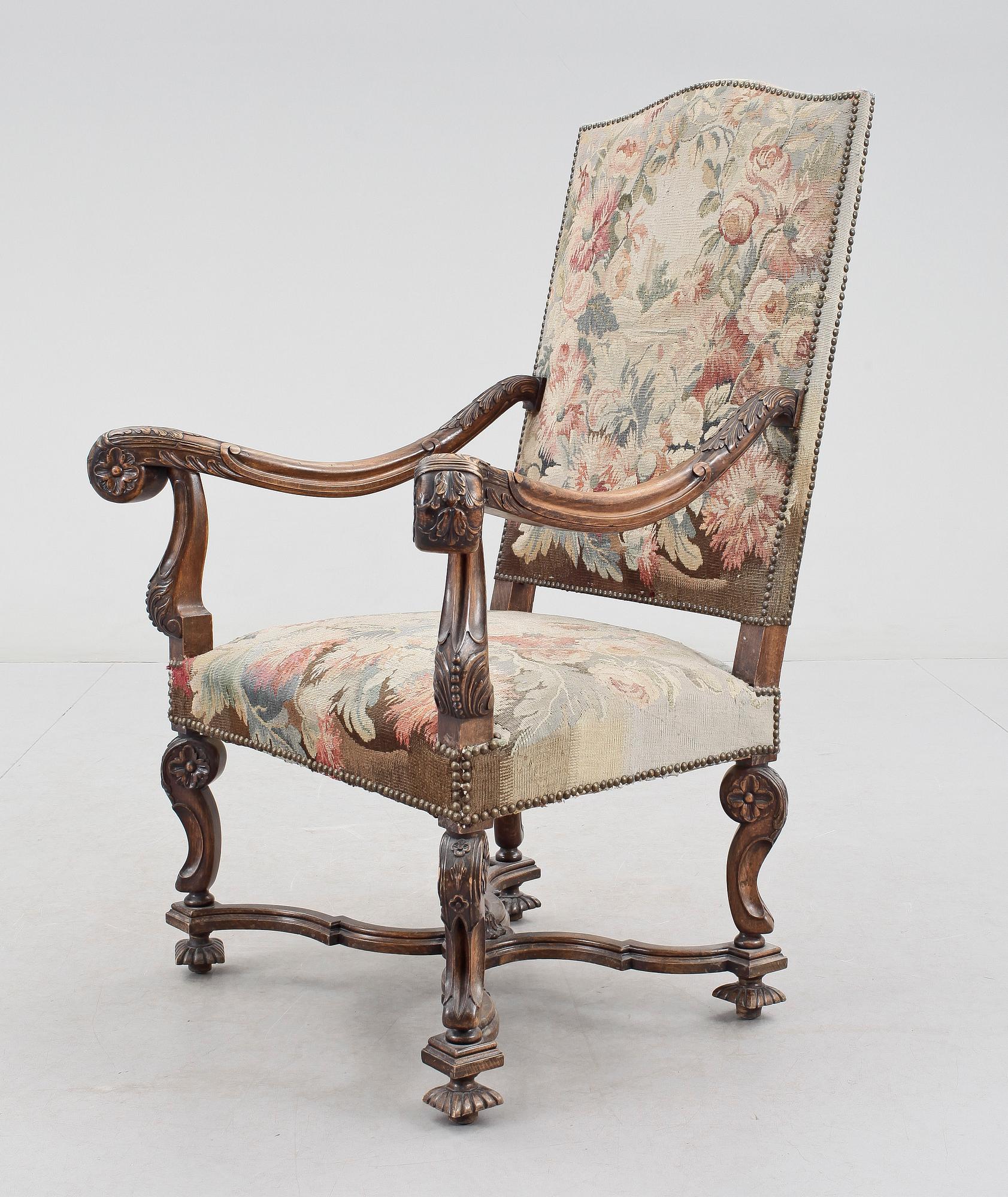 KARMSTOL, barockstil, omkring 1900.