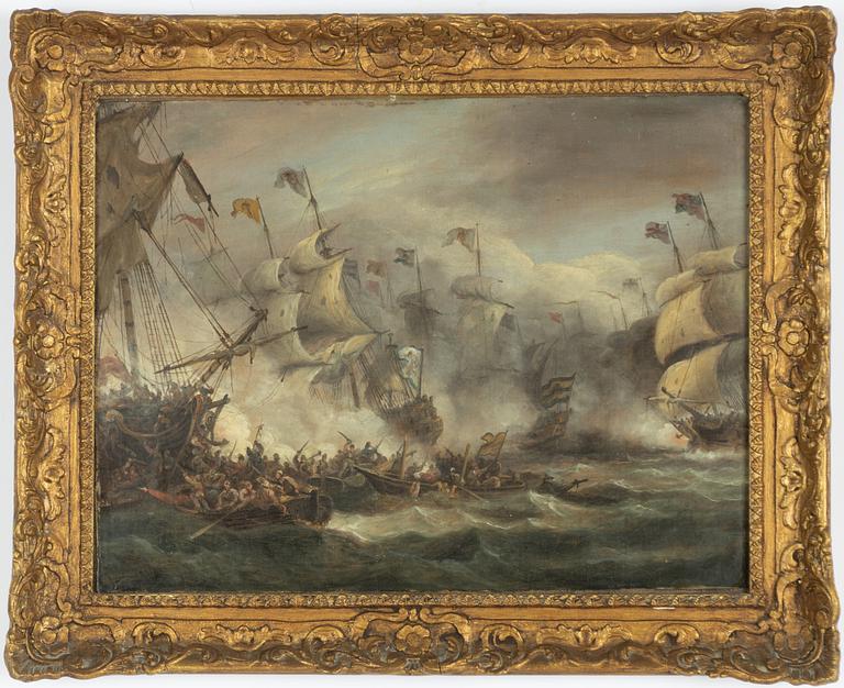 Thomas Luny, attributed, Naval battle.