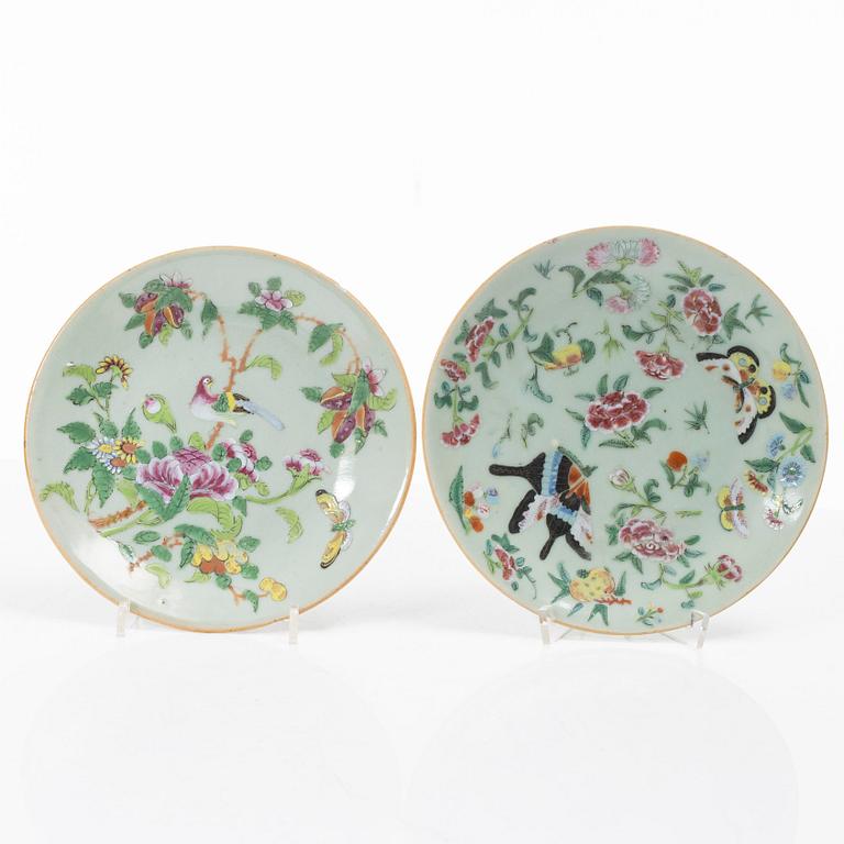 A set of 25 Canton famille rose dishes, 19th century.