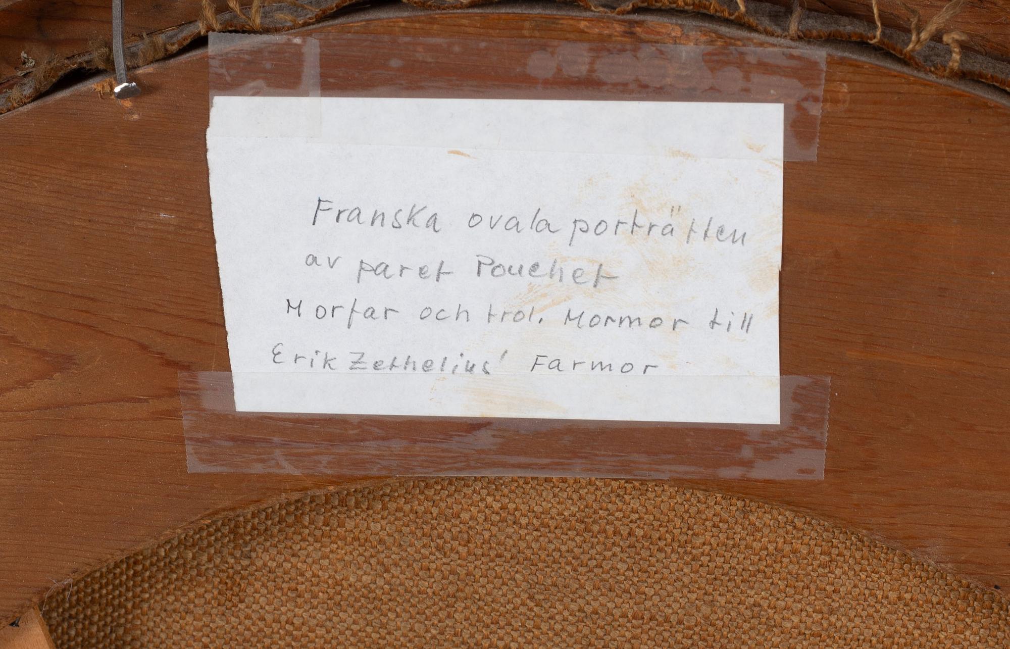 French artist early 19th century, "Jean André Pochet" & wife "Jeanne Pierrette Artier".