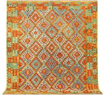 An Afghan Kelim carpet, c. 244 x 206 cm.