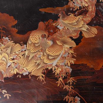 A Japanese lacquer chest, Meiji (1868-1912).