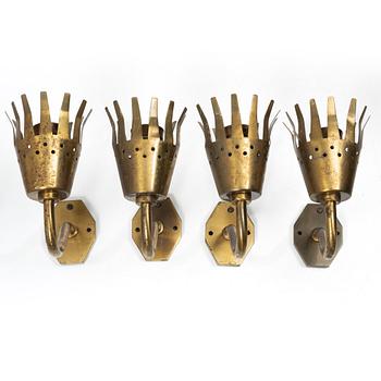 Wall lamps, 4, first half of the 20th century.