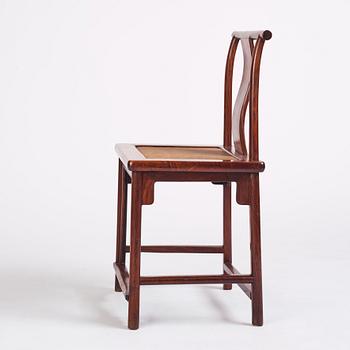 A Chinese hardwood chair, Qing dynasty (1644-1912).