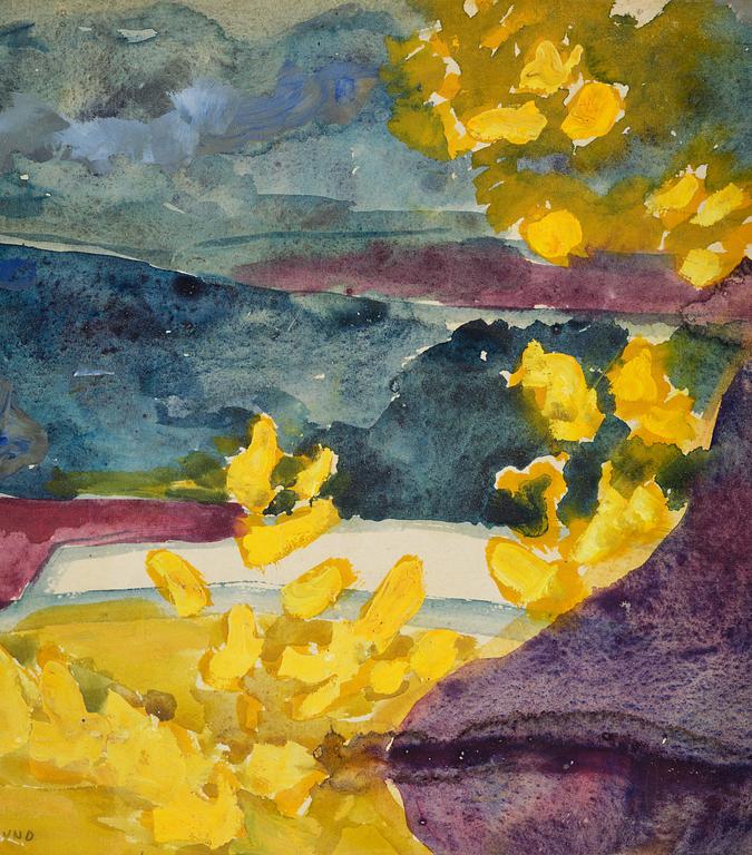 Helmer Osslund, Northern Swedish autumn landscape.