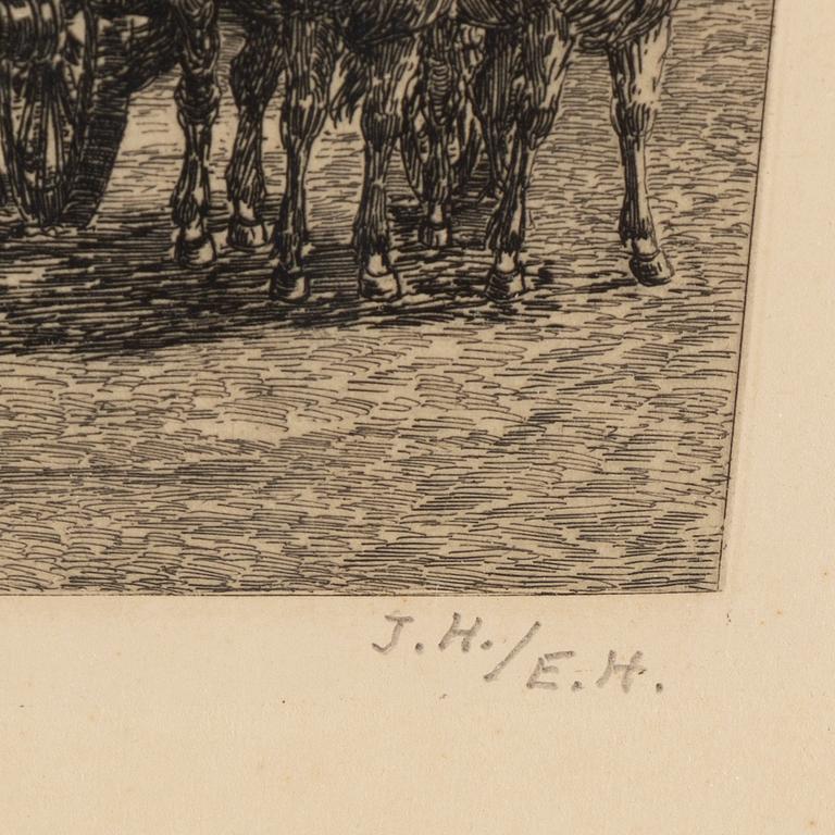 JACOB HÄGG, etsning, signerad med blyerts av sonen Erik Hägg.
