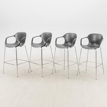 Kasper Salto, bar stools 4 pcs "KS 69 NAP" for Fritz Hansen 2017.