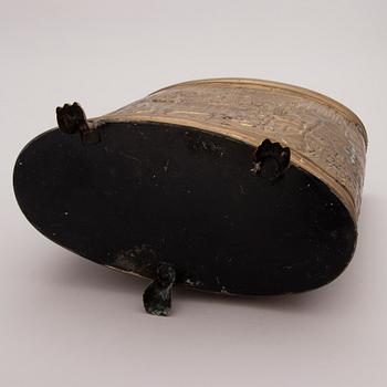 A brass unbrella stand, probably the Netherlands, the first half of the 20th century.