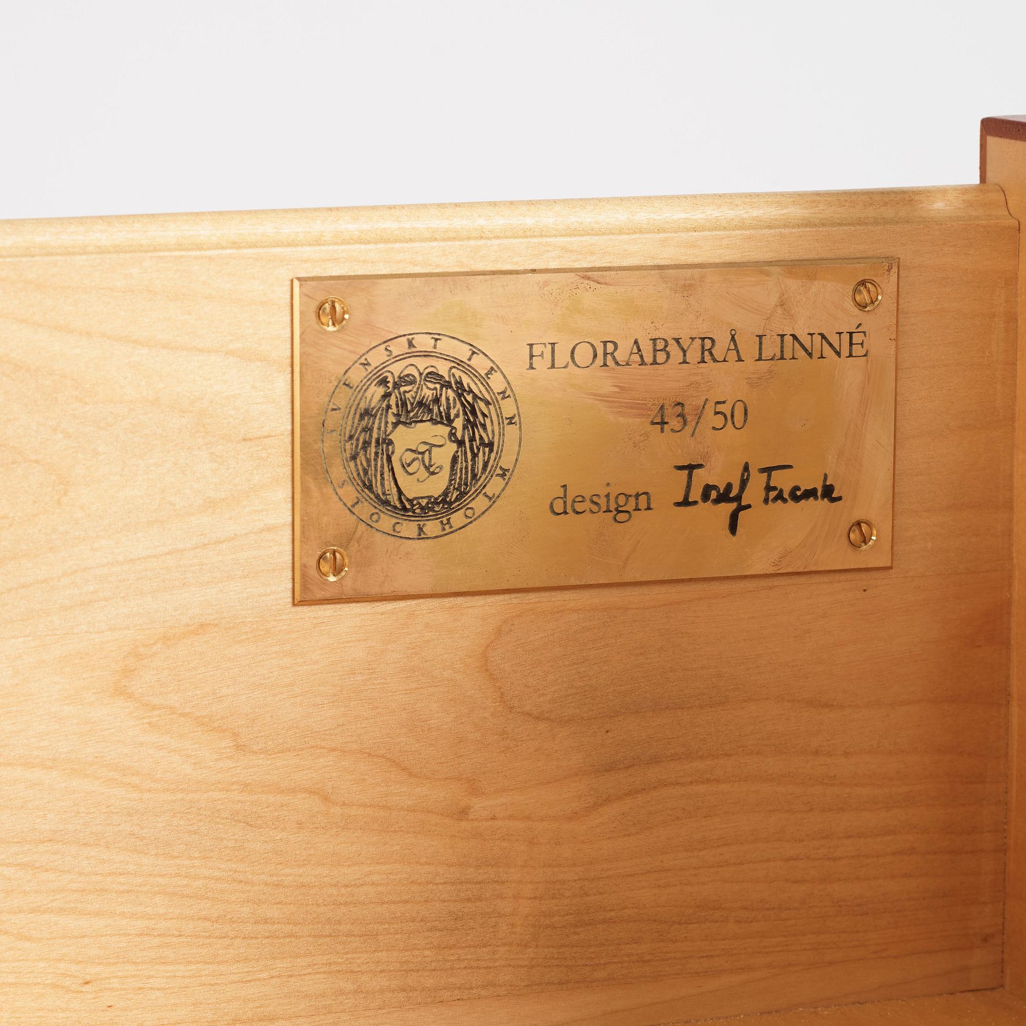 Josef Frank, Florabyrå Linné", jubileumsutgåva, Firma Svenskt Tenn 2007, modell 1050, ed. 43/50.