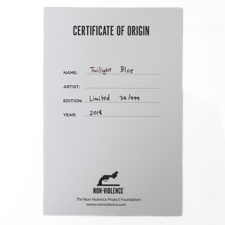 Non-Violence Art Project, "Non-Violence Twilight Blue".