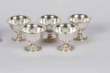 BÄGARE, 6 st, sterling silver, 1900-tal.