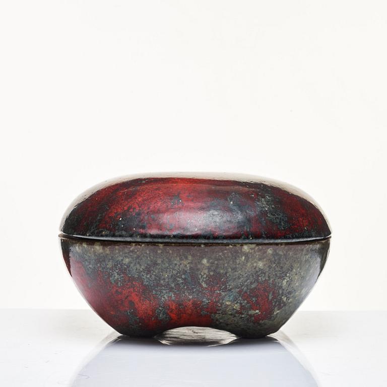 Hans Hedberg, a faience bowl with cover, Biot, France.