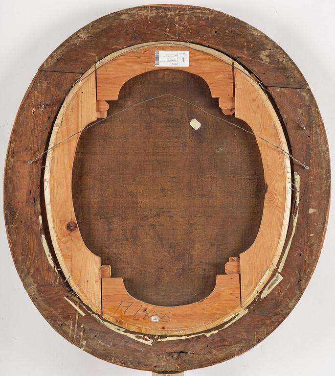 Mikael Dahl, attributed to, Young woman in burgundy dress.