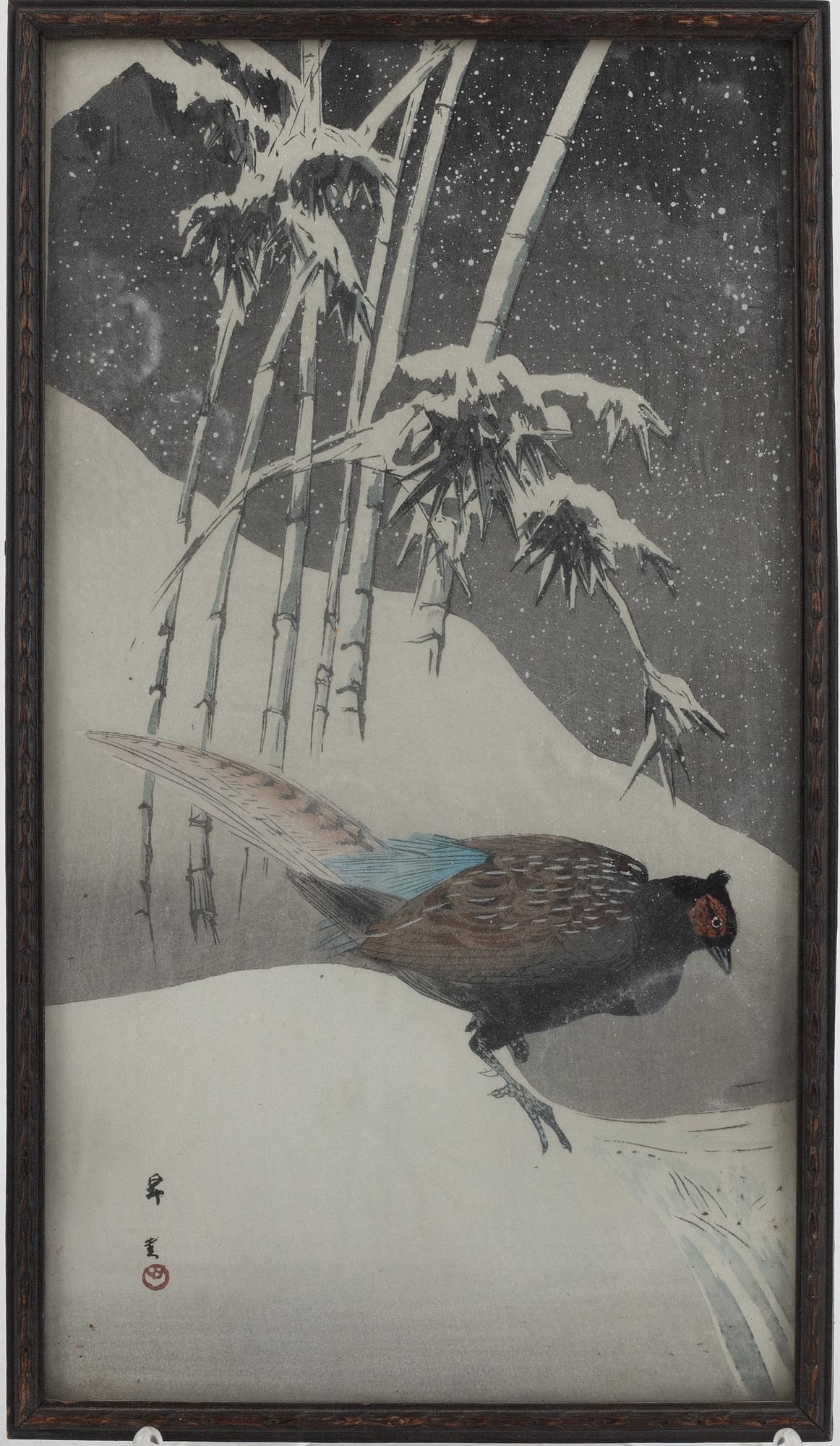 Shoun Yamamoto, "Pheasant in a Winter Landscape".