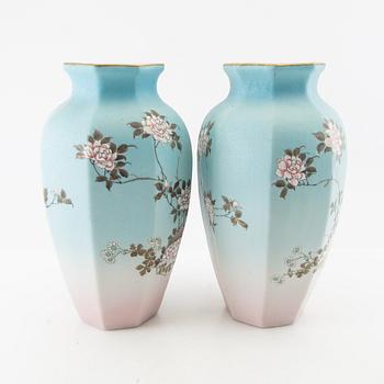 Vases a pair Japan 1900s porcelain.