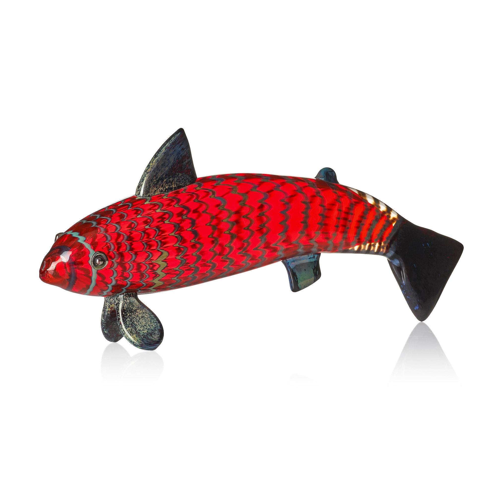 Oiva Toikka, a glass sculpture of a fish, Nuutajärvi, Notsjö, ed 135/150.