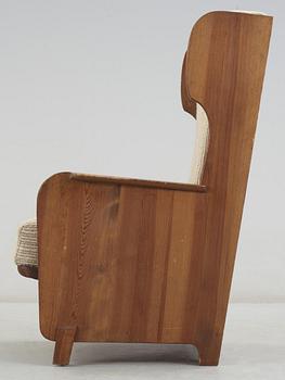 An Axel Einar Hjorth stained pine armchair, 'Lovö', Nordiska Kompaniet.