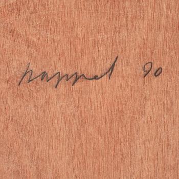ANDERS KAPPEL, blandteknik på pannå, signerad och daterad -90 á tergo.