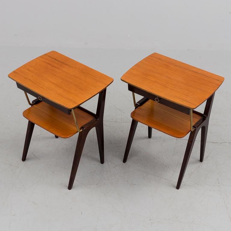 a pair of bedside tables from the 1950-/60's.