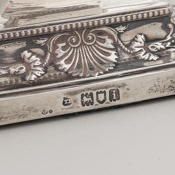 Ljusstakar, ett par, silver, edwardianska, London, 1904. Troligen Thomas Bradbury & Sons (Turner Bradbury).