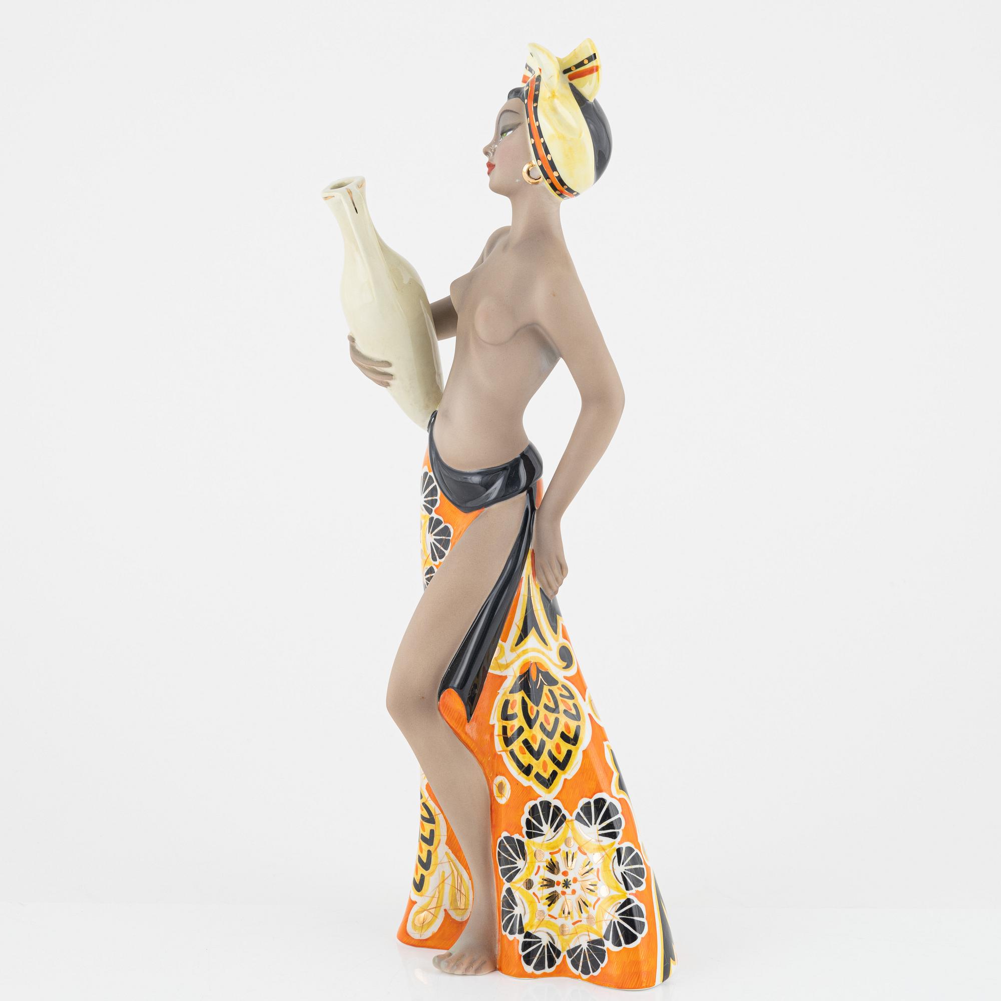A porcelain figurine, "Saradis", C.I.A. Manna Torino, Italy. Mid-20th century.