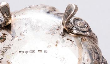 KAFFESERVIS, 3 delar, silver, Reino J. Harju, Helsingfors, 1972. Totalvikt 1342 g.