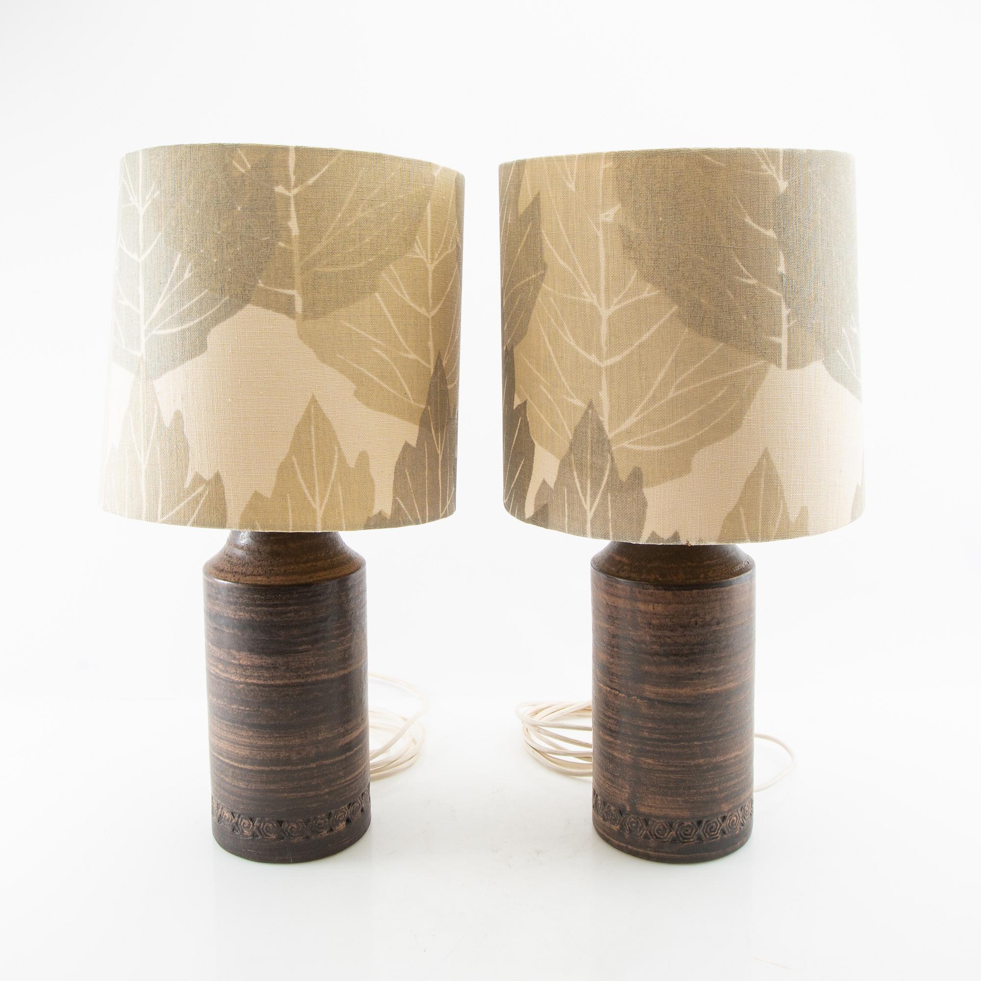 Table lamps, a pair, 1970s.