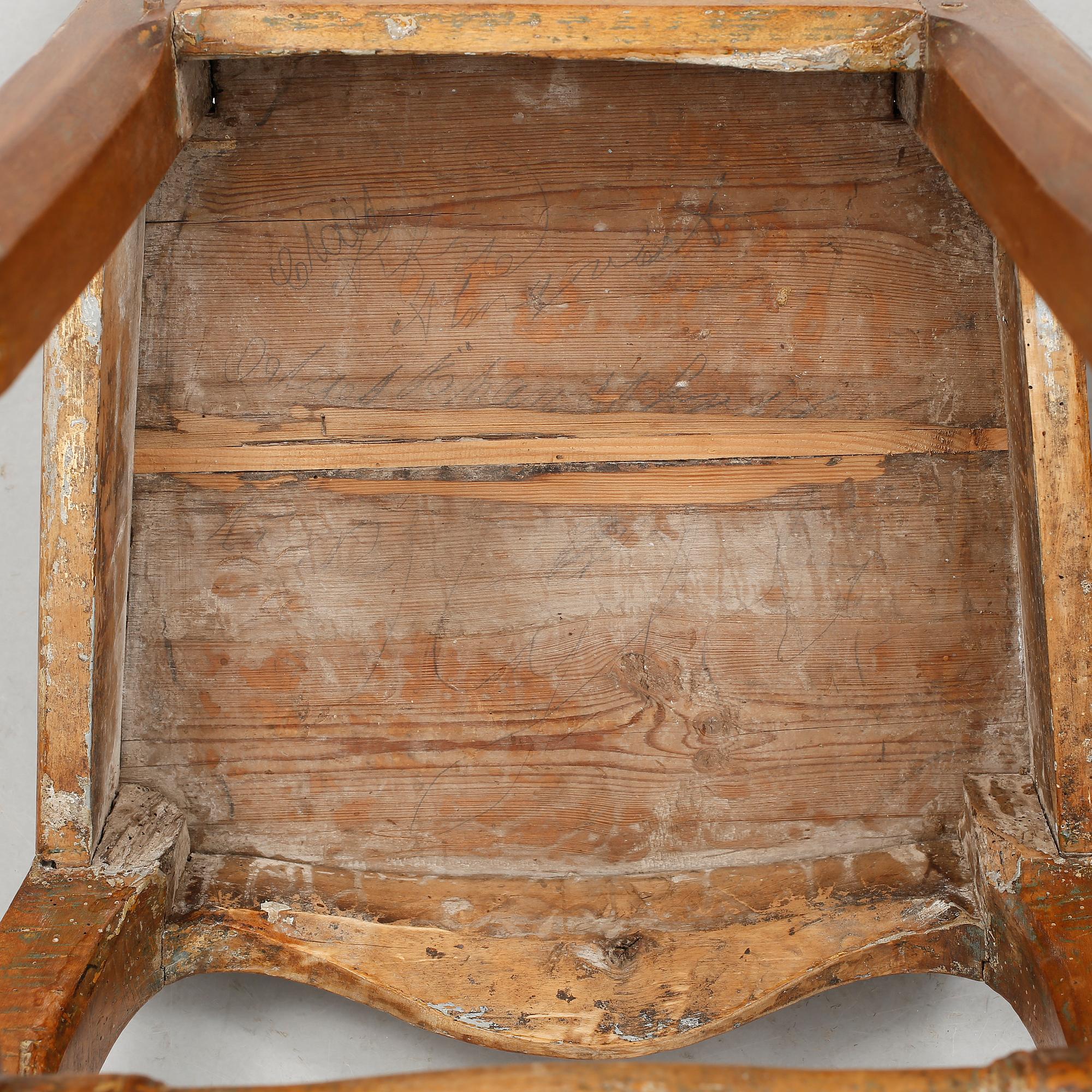 STOLAR, 2 st, allmoge, rokoko, 1700/1800-tal.