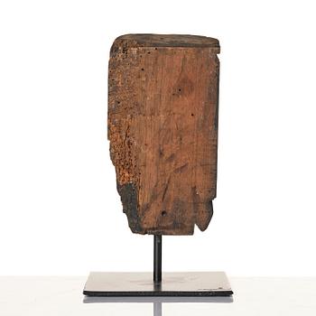 A wooden sculpture presumably Baroque around year 1700.