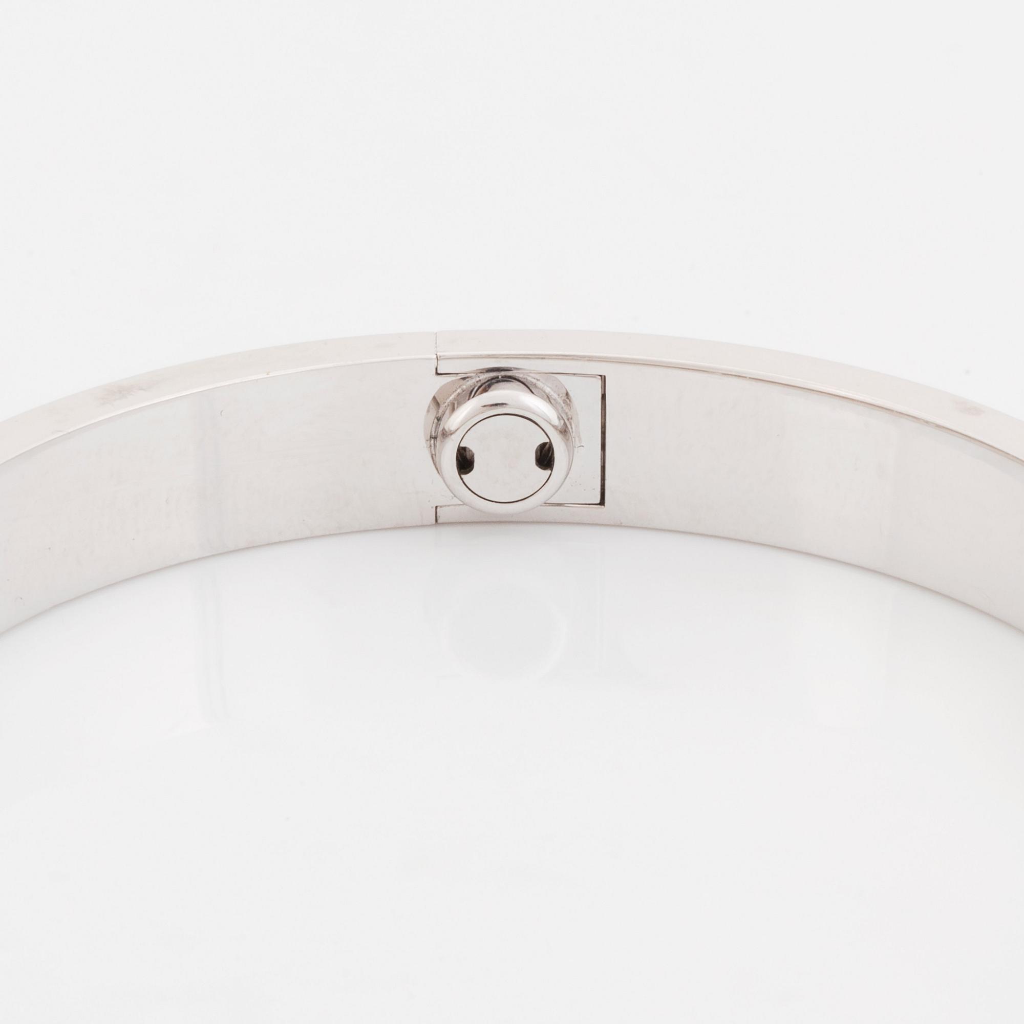 A Cartier bracelet "Love" in 18K white gold set with round brilliant-cut diamonds.