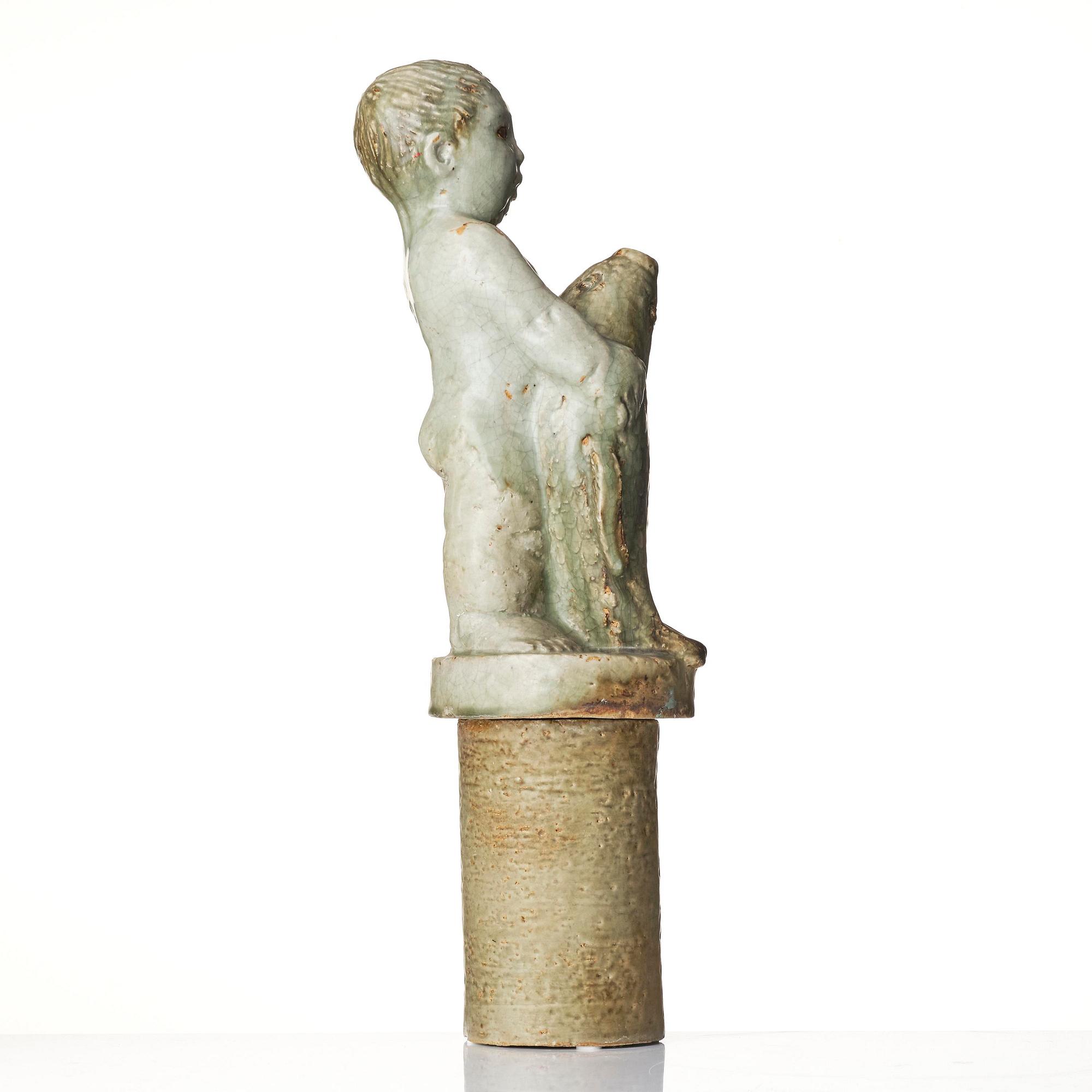 Michael Schilkin, a stoneware sculpture, in two parts, Arabia, Finland, 1940s.