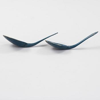 two swedish wooden spoons from the 19th century.