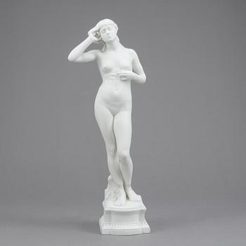 SKULPTUR, parian, efter Per Hasselberg, Gustavsberg.