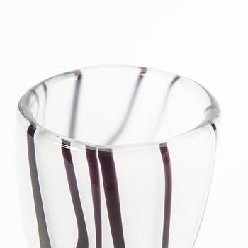 Vicke Lindstrand, a signed glass vase.