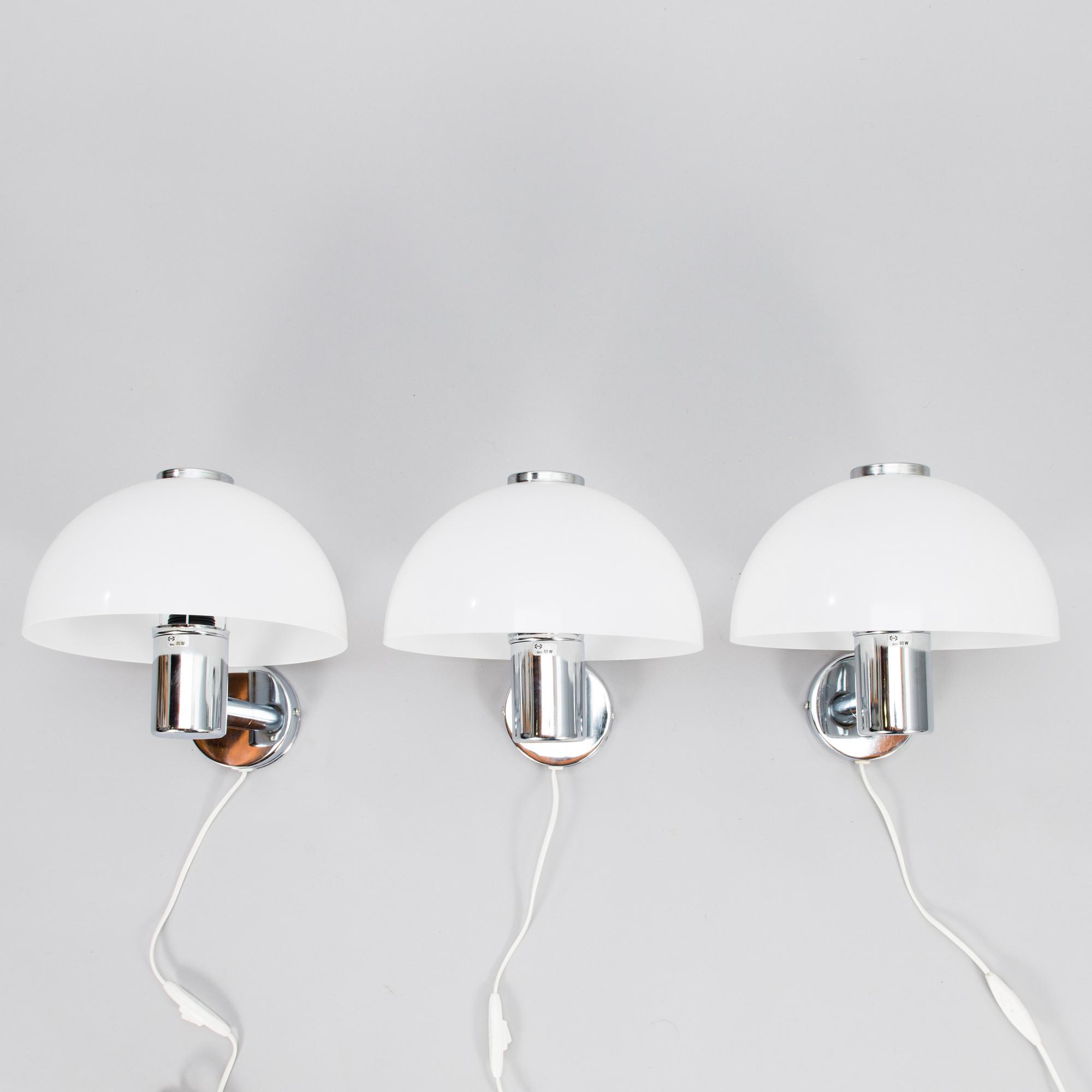 HEIKKI TURUNEN and TIMO SAARNIO, Three "Valio", wall lamps for Orno.