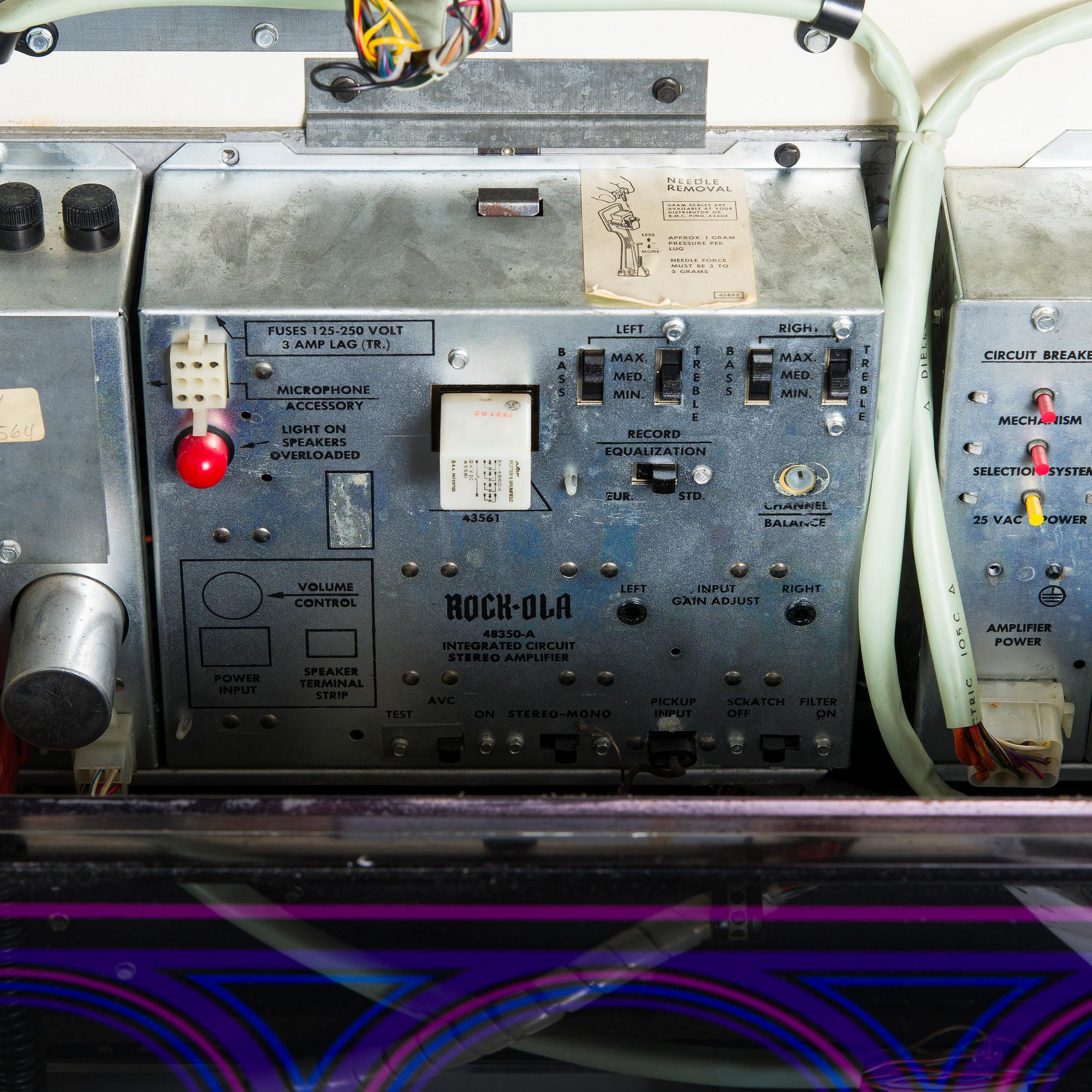 Juke box, "Rock-Ola 454", USA 1970-tal.