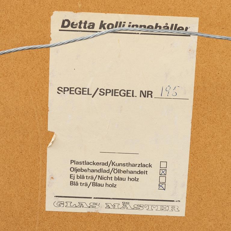 Troed Nilsson, spegel, "195", Glas-Mäster Markaryd, 1970-tal.