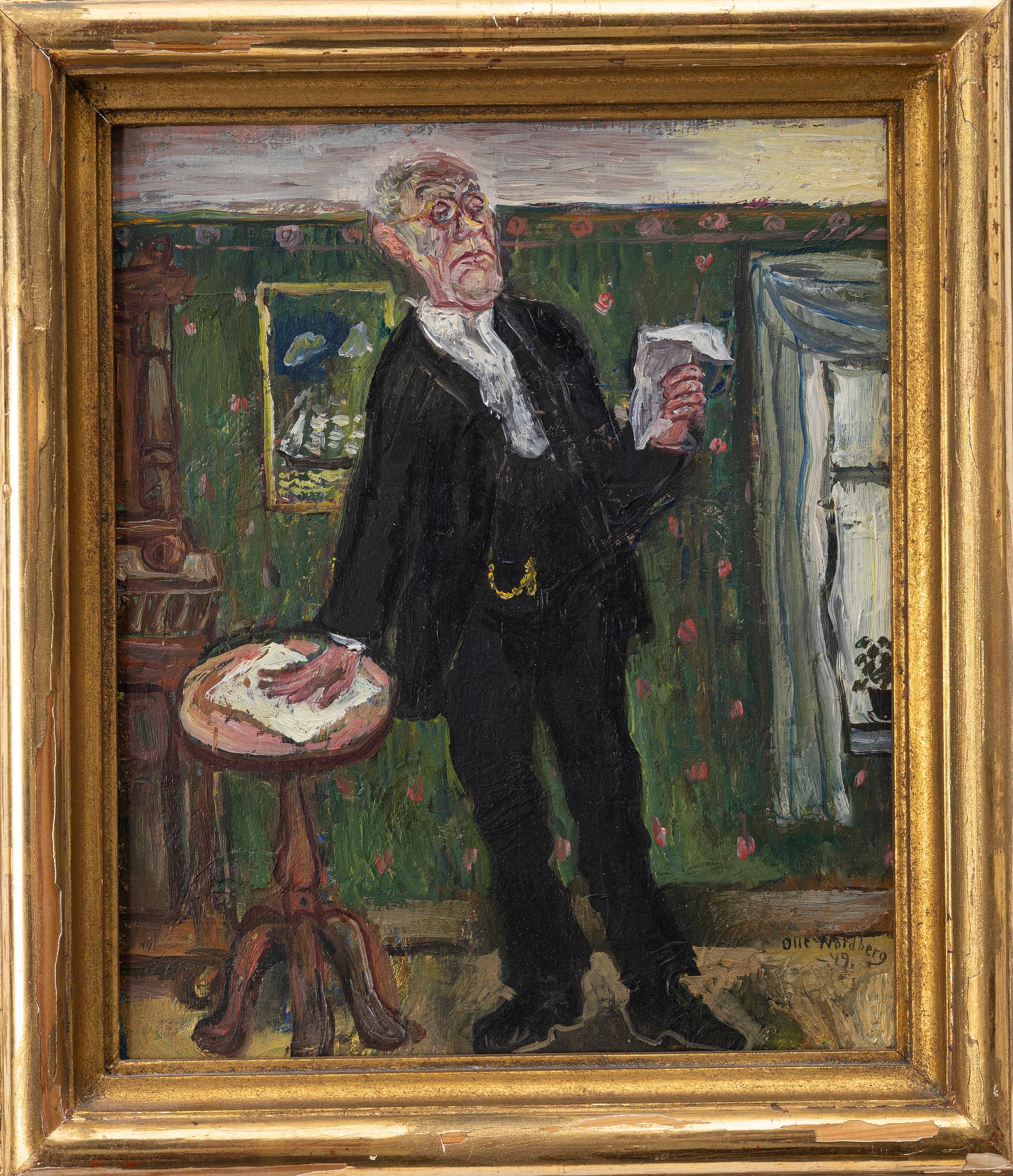Olle Nordberg, Interior with a Man.