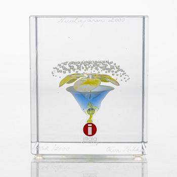 Oiva Toikka, vuosikuutio 2000, signeerattu Oiva Toikka Nuutajärvi 2000, 932/2000.